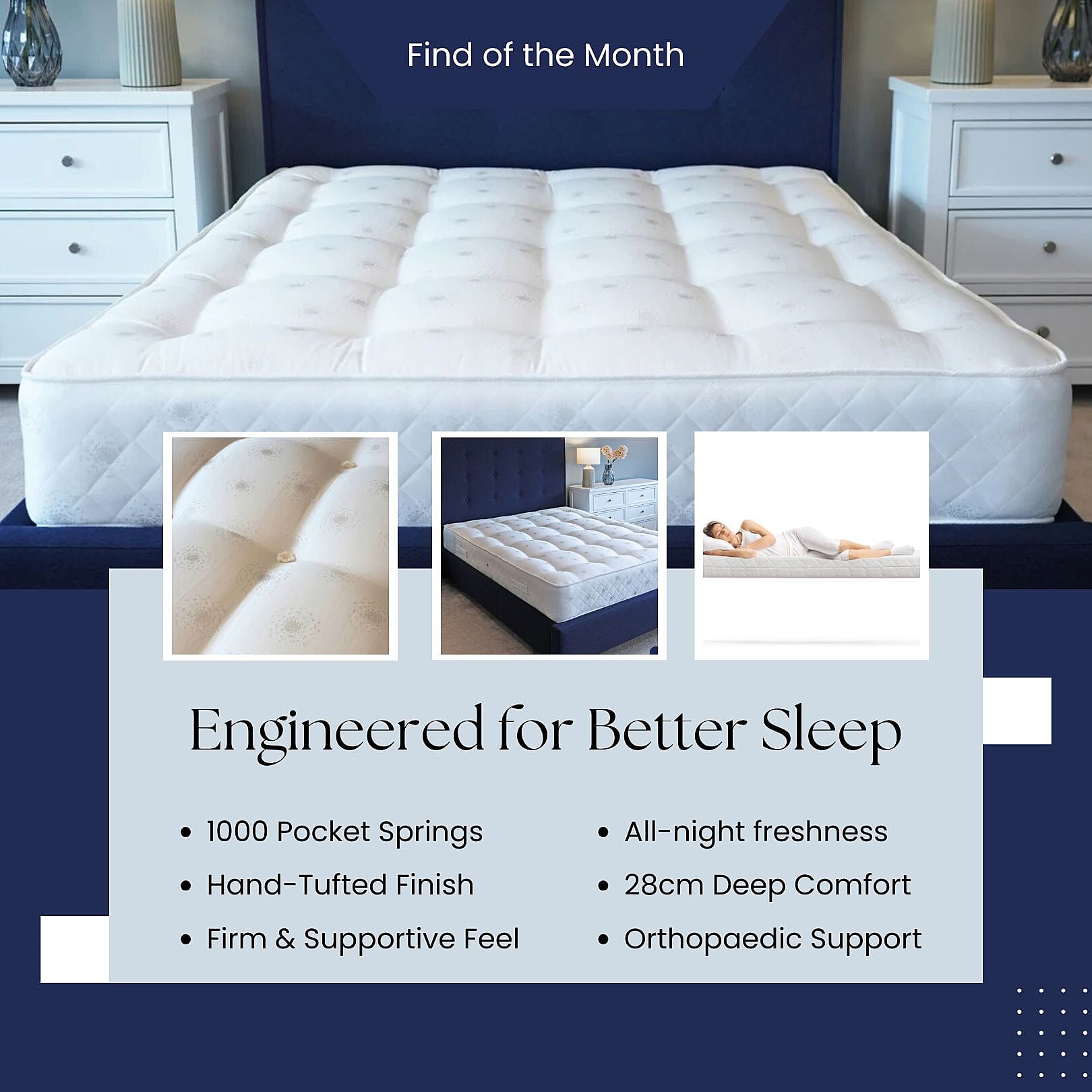 Starry Night Cezanne Ortho Mattress - King 150 x 200 cm